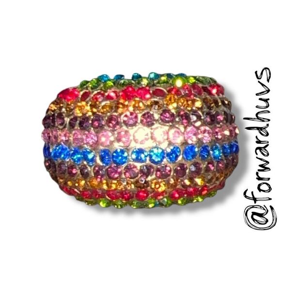 Bundle Sale 3 for $15 | Multicolor Beaded Stretch Ring - Fair to Good Condition - Picture 5 of 7